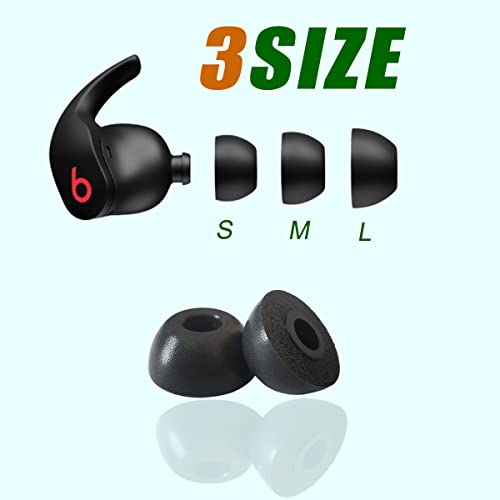 Luckvan Memory Foam Ear Tips for Beats Fit Pro Replacement Eartips for Beats Earbuds Tips Fit Iin Beats Fit Pro Case, Black LMS