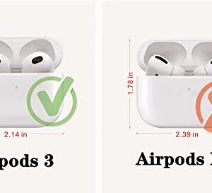 Threesee Compatible with AirPods 3 Case,Minnie Mouse Cute Cartoon AirPods 3rd Generation Case 2021,Girls Kids Teens Boys Kawaii Silicone AirPods 3 Cover with Cartoon Pendant,Minnie Mouse Red