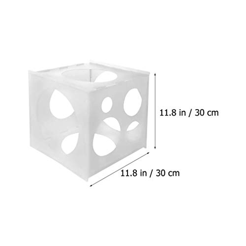 ABOOFAN 11 Hole Plastic Balloon Sizer Box Cube Balloon Size Measurement Tool for Balloon Decorations Balloon Arches Balloon Columns