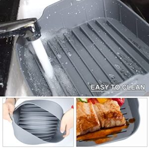 Air Fryer Reusable Liner (8-inch), FGSAEOR Oven Insert Silicone Bowl, Replacement of Parchment Paper Liners, Non Stick Basket for Baking Cooking