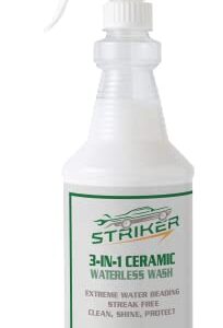 Striker 3-in-1 Ceramic Waterless Car Wash and Protective Coating. Advanced Eco-Friendly Spot Free Cleaning and Detailer Spray – 32 fl. oz.