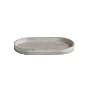roselli trading company city line bath amenity tray, gray