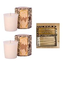 tyler candle company tyler high maintenance votive candle (2 pack w matches)
