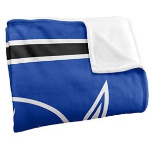 Hampton University Pirates Blanket, 36"x58" Primary Logo Stripes, Silky Touch Super Soft Throw