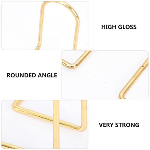 YARDWE 2Pcs Gold Metal Coaster Holder Iron Metal Holder Storage Caddy for Both Round and Square Coasters Table Home Wrought Iron Shelf Decoration