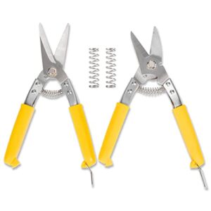 goat hoof trimming shears - 2 pack foot rot nail clippers for sheep alpaca lamb pig hooves multiuse carbon steel shrub trimmer with stronger 2 pcs spring load