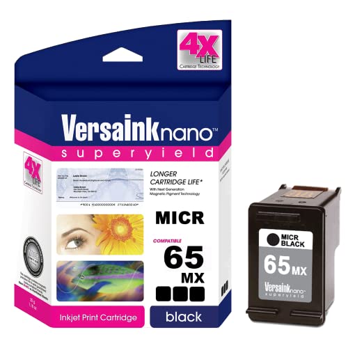 VersaInk-Nano 65 MX Black MICR Ink Cartridge for Check Printing