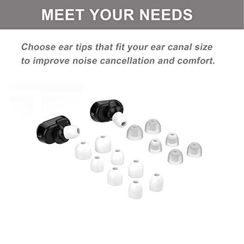 Replacement Ear Tips Compatible with Sony WF-1000XM3 Sony WF-1000XM4 Earbuds Silicone Eartips Replacement 14PCS Eartips Cover(wf1000xm3 White)