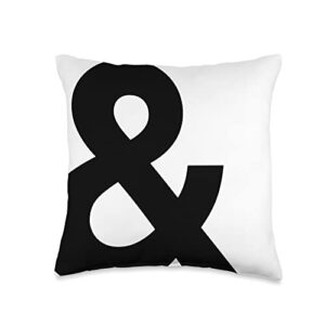 ampersand throw pillow, 16x16, multicolor