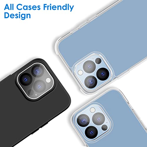 JETech Camera Lens Protector for iPhone 13 Pro Max 6.7-Inch and iPhone 13 Pro 6.1-Inch, 9H Tempered Glass, HD Clear, Anti-Scratch, Case Friendly, Does Not Affect Night Shots, 3-Pack