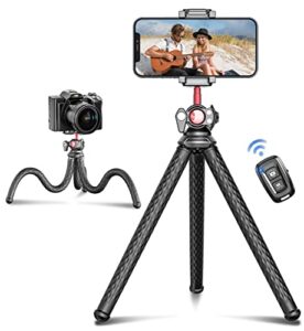 phone tripod stand with upgraded phone clip, tupwoon flexible tripod for iphone and android cell phone, portable phone stand for video recording, camera, gopro