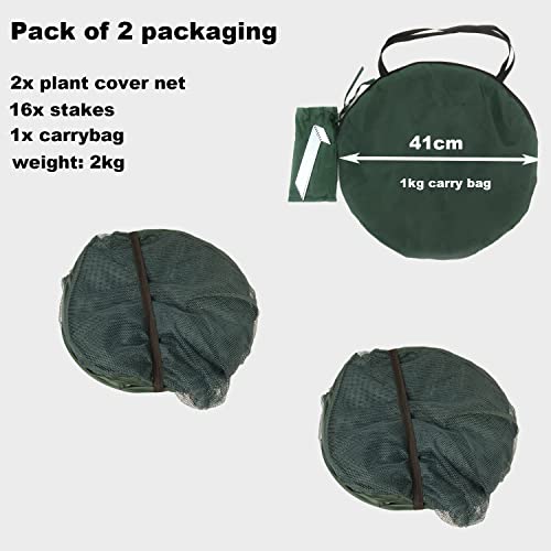Pop up Gardening Net Cover,36x36x39 inch Pack of 2,Pest Guard Cover for Vegetables Fruits Durable Plant Gardening Net, Pop-Up Chicken Pen for Small Animals Outdoor Run and Pet Enclosure
