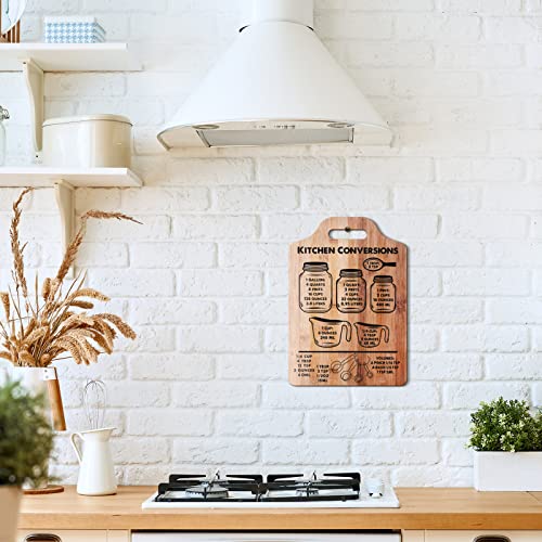 Rustic Kitchen Conversions Wooden Kitchen Wall Decor Kitchen Conversion Chart Kitchen Measurement Wall Art Decorative Signs and Plaques Kitchen Conversion Charts Sign for Home Decorations, 11.81 Inch