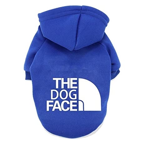 Dog Hoodie,Comfortable Soft Fashion Dog Clothes,Trendy Dog Hoodie,for Small, Medium and Large Dogs (X-Small, Blue)