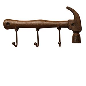 wdopen-hammer cast iron hook,keys holder hammer hook,hammer-shaped coat hook,decorative wall mounted retro vintage style hanger (hammer shape hook)