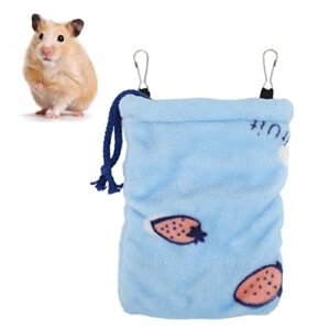 hamster sleeping pouch, flannel warm hamster sleeping bag soft hideout small pet hanging nest bed with hooks for hamster rat gliders small pets