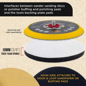 Dura-Gold Pro Series 5" x 10mm Soft Density Interface Pad, 2 Pack - Hook & Loop Foam Protection Cushion, Used Between Sander Sanding Discs, Polisher Polishing Pads & Backing Pads - Auto Car Detailing