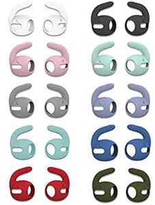 bllq airpod pro ear hooks earbuds anti silp covers silicone earhooks earbuds skin gels cover compatible with airpods pro,10 colors 10 pairs hooks