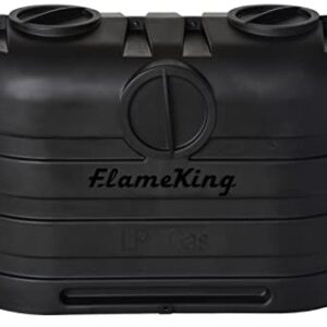 Flame King Dual 20LB LP Propane Tank Light Plastic Heavy Duty Cover for RV, Travel Trailer, Camper - Black