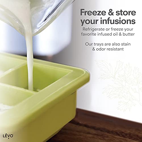 LEVO Herb Block Tray - Silicone Herb Freezer Tray with Lid - Herb Saver for Homemade Infusions - Silicone Freezer Tray for LEVO I & LEVO II Infusions - Food Grade Silicone, BPA Free - Tie Dye