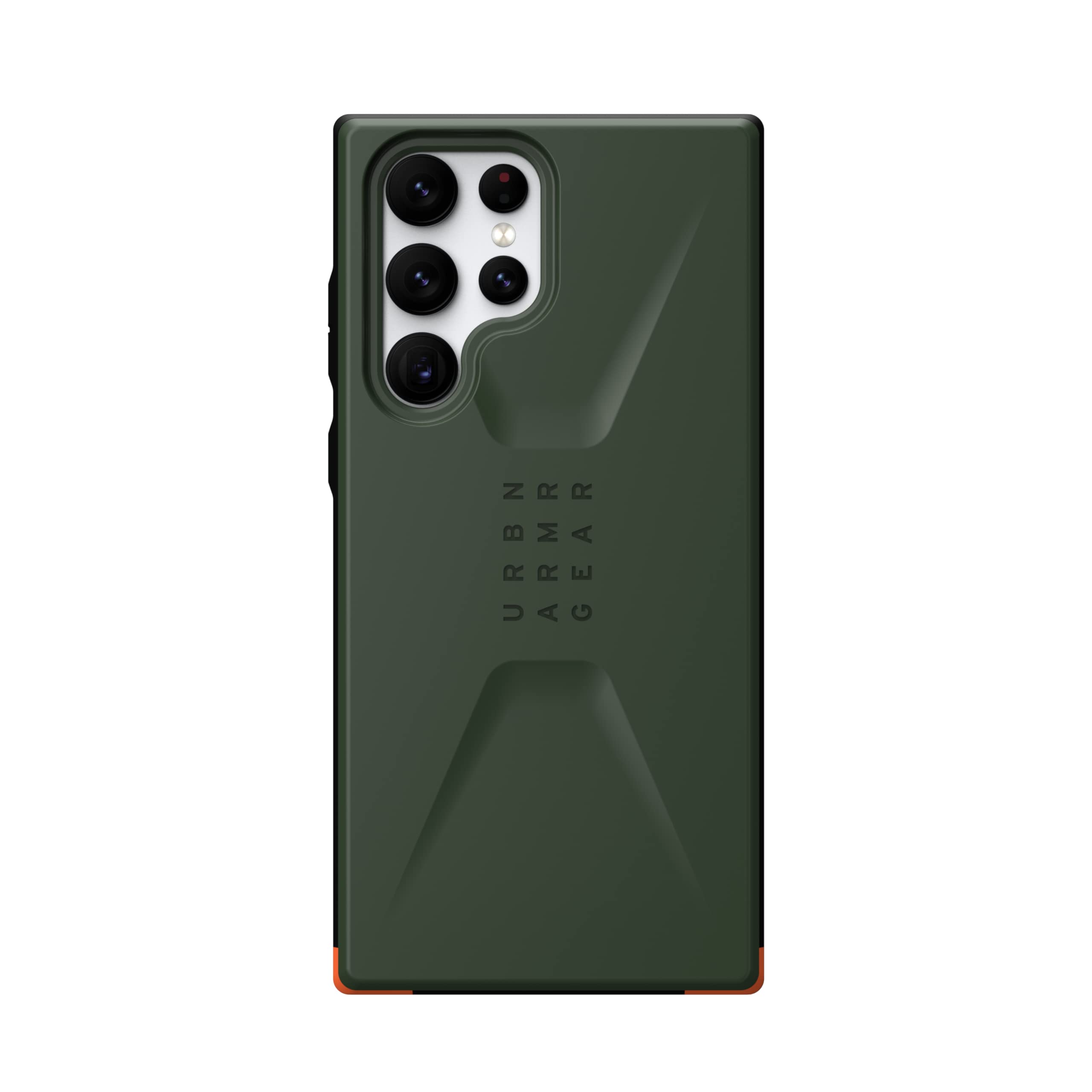 URBAN ARMOR GEAR UAG Designed for Samsung Galaxy S22 Ultra Case Green Olive Sleek Ultra-Thin Shock-Absorbent Civilian Protective Cover, [6.8 inch Screen]