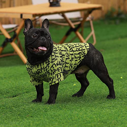 Fitwarm Sleeve Dog Shirt, Summer Clothes for Puppy Small Dogs Cats Kitten Pet, Casual Dog T Shirt Apparel Clothing Outfits, 100% Cotton, Green, Small