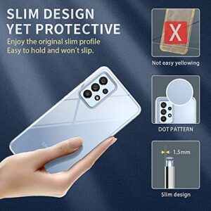 bokoo Crystal Clear Samsung Galaxy A53 Case.Soft Slim Fit Transparent Plastic TPU Protective Silicone Cover Phone Case for Samsung A53 [Scratch-Resistant] [Slim Thin & Comfort Grip] [Shockproof]