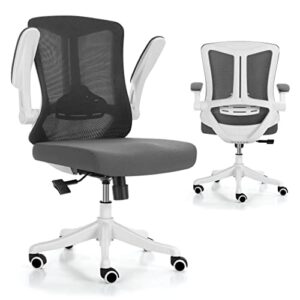 Eognyzie Home Office Desk Chairs with Ergonomic Adjustable Back Support, Mesh Computer Gaming Chair with Adjustable Ergonomic Lumbar Support for Home Office Work