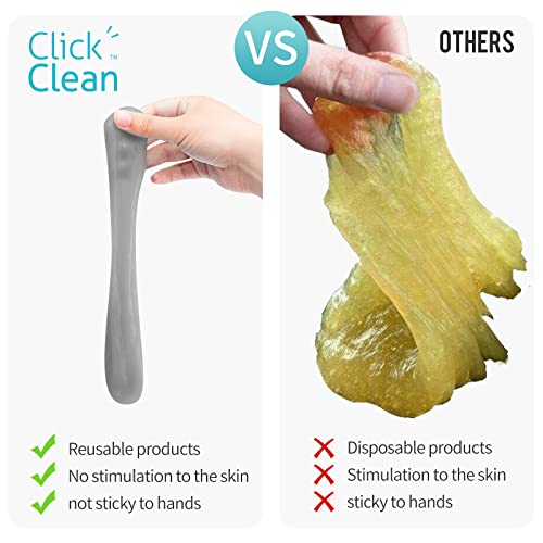 CLICK CLEAN Cleaning Gel for Car, 7oz Car Detailing Tools, Car Cleaning Putty Gel, Car Interior Cleaner Universal Dust Cleaner for Keyboard, Laptop, Car Air Vents