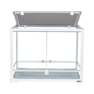 OIIBO 34 Gallon Reptile Tank, 24" x 18" x 18" Front Opening Reptile Terrarium for Reptiles Amphibians Pets, Bearded Dragon Lizard Gecko Snake Tank Reptile Glass Terrariums