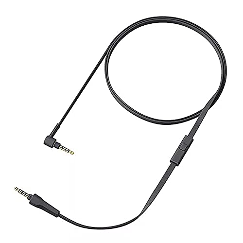 Replacement Headphone Audio Cable Cord with Built-in Mic Compatible with Sony MDR-100AAP MDR-100ABN MDR-100A MDR-10R MDR-1000X MDR-XB950B1 WH-1000XM2 WH-1000xm3 WH-H900N Headphones (Black)