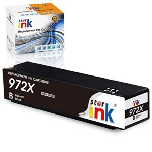 st@r ink 972x black ink cartridge, 2023latest chip, replacement for hp 972a 972 hp972 work for hp pagewide pro 477dw 452dw 552dw 577dw 452dn 477dn 552dn 577z printer, 1-pack