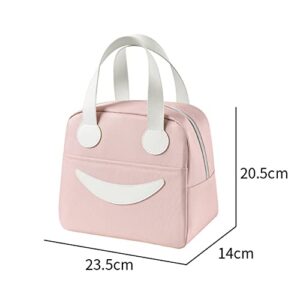 croselyu Portable Lunch Bag Mini Lunch Bag Insulated Bag Portable Cute Lunch Bag Outdoor Picnic Bag Ice Bag Outdoor Storage Bag, 1 PCE (Small,Pink)