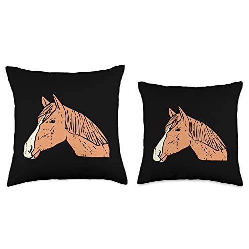 Cartba Horse Co. Horse Head Throw Pillow, 18x18, Multicolor