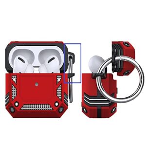 OLLSA Airpods 3 Case Cover with Keychain Red Hard Shell Case for Apple Airpods 3rd Generation Charging Case Portable Women AirPod 3rd Gen Case 2021[Front LED Visible], 2.36*1.96*0.98 inch