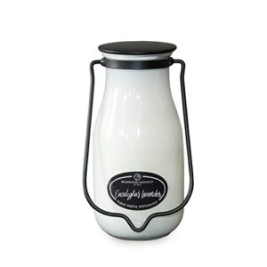 milkhouse candle company, creamery glow collection scented soy candle: milkbottle candle, eucalyptus lavender, 14 oz