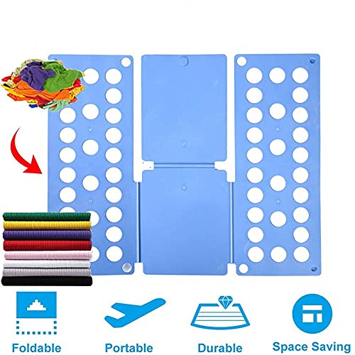 WJCCY Clothes Folder Board Adult Kids T-Shirt Sweater Jacket Folding Flip Laundry Quick Organizer Easy Storage Home or Travel Use