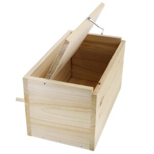 Rural365 Bird Nest Box - Medium 8.7 x 5 x 4.75in Wooden Bird Nesting Boxes for Cages Fits Swallow Finch Parakeet Dove