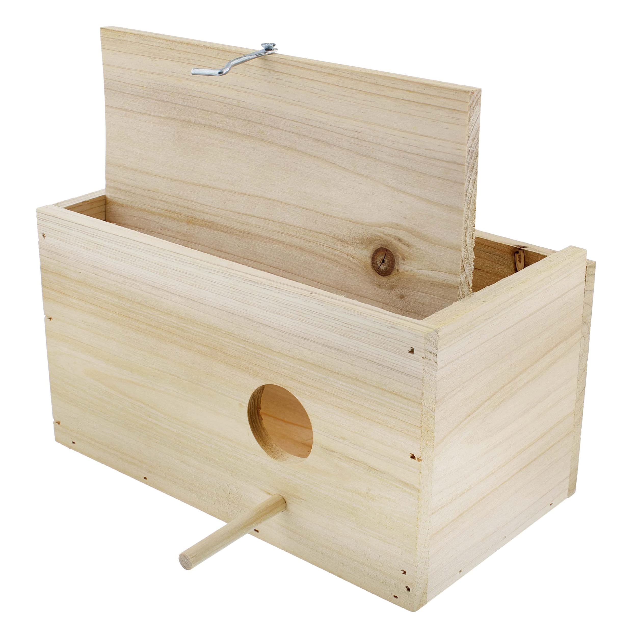 Rural365 Bird Nest Box - Medium 8.7 x 5 x 4.75in Wooden Bird Nesting Boxes for Cages Fits Swallow Finch Parakeet Dove