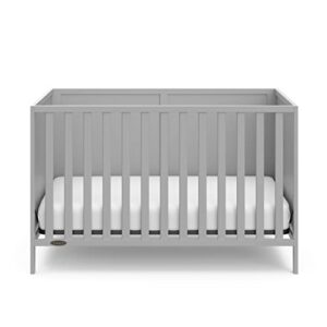 Graco Theo Convertible Crib (Pebble Gray) – Converts from Baby Crib to Toddler Bed and Daybed, Fits Standard Full-Size Crib Mattress, Adjustable Mattress Support Base
