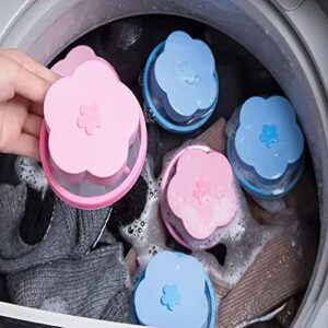 4 washing machine filter bags and 4 additional laundry friction balls Laundry bags, laundry net fleece mesh bags are reusable