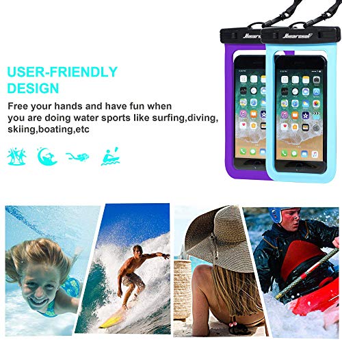 Hiearcool Universal Waterproof Case,Waterproof Phone Pouch Compatible for iPhone 13 12 11 Pro Max XS Max XR X 8 7 Samsung Galaxy s10/s9 Google Pixel 2 HTC Up to 7.0", IPX8 Cellphone Dry Bag -4 Pack