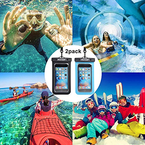 Hiearcool Universal Waterproof Case,Waterproof Phone Pouch Compatible for iPhone 13 12 11 Pro Max XS Max XR X 8 7 Samsung Galaxy s10/s9 Google Pixel 2 HTC Up to 7.0", IPX8 Cellphone Dry Bag -4 Pack