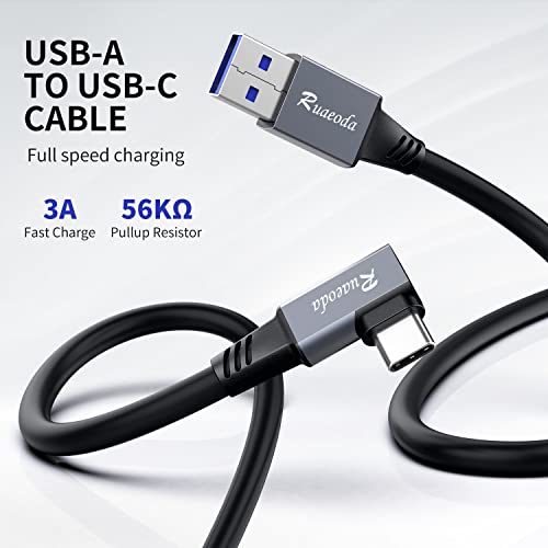 Ruaeoda 20ft VR Link Cable Compatible with Oculus Quest 2, VR Headset Cable Compatible for Oculus Quest 2 / Quest 1, USB 3.0 Type C High Speed Data Transfer Charging Cord for Gaming PC USB C Chargers