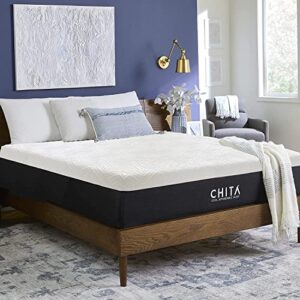 CHITA Queen Size Hybird Mattress,10 Inches Gel-Infused Mattress,Fiberglass Free 7 Zone Pocket Spring Mattress,Mattress in a Box,100 Night Trial-10 Years WarrantyCertiPUR-US Certified