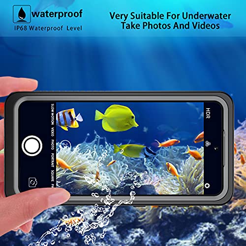 Samsung Galaxy S21 FE 5G Waterproof Case with Built-in Screen Protector Dustproof Shockproof Drop Proof Phone Rugged Full Body Underwater Protective Cover for Samsung Galaxy S21 FE 5G 6.4" Black