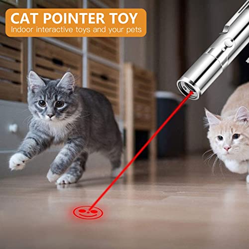 Decflow Cat Toy Interactive Cat Pointer Toys for Indoor Cat and Dog Play Chase Exercise, Rechargeable Handheld Kitten Toys with Rotary USB Charging.