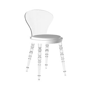 neos modern furniture c177wh-n chair, white
