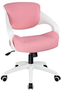 bojuzija ergonomic office computer desk kid study chair waist support function swivel 360° for home&office (pink)
