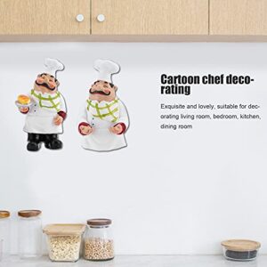 Yosoo Wall Hook Cartoon Chef Figurine Self‑ACreative Cartoon Hook dhesive Hanger Hotel Dining Room Bedroom Kitchen Decoration(BS081/82)